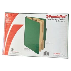 NEW Pendaflex Green Classification Folders 6 Sections Legal Size 2 Dividers